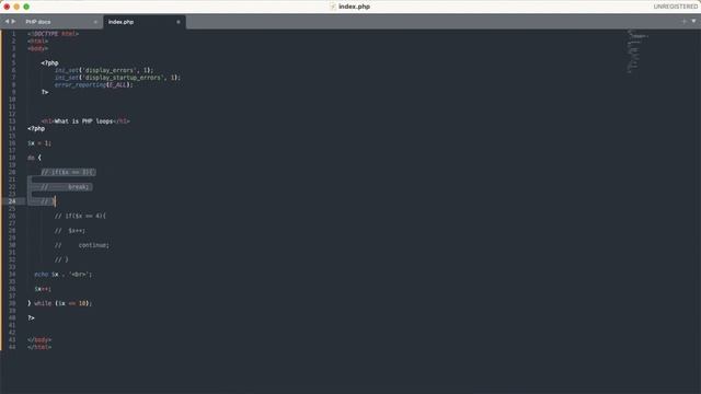 PHP tutorials, While loop, do...while, for, foreach loops