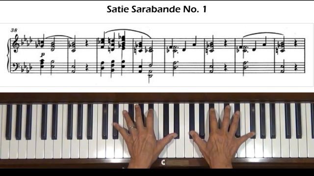 Erik Satie Sarabande No. 1 Piano Tutorial смотреть онлайн