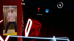 Играю в beat saber под свой трек