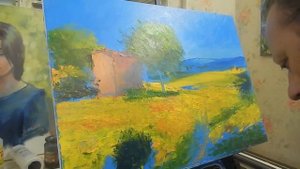 Игорь Сахаров, пейзаж мастихином, научиться рисовать маслом