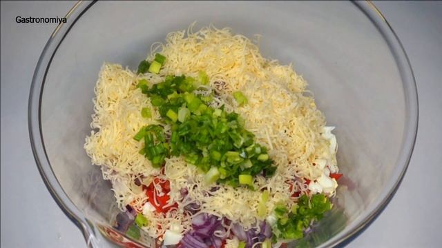 Такой Салат Вы Точно не Пробовали! Рулет из лаваша!