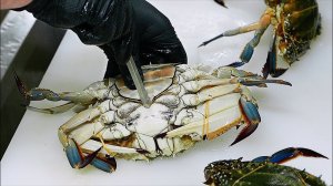 Японская еда - красный лобстер, краб, скорпион сашими Япония.