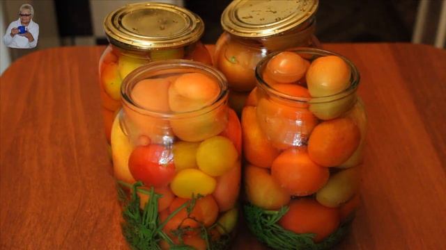 Маринованные помидоры с морковной ботвой. смотреть онлайн