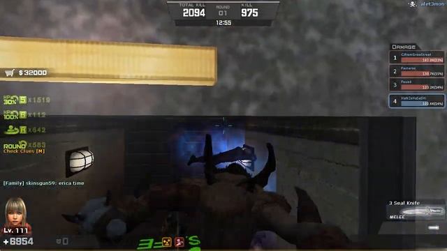 Counter-Strike Nexon: Zombies - Berserk Zombie Scenario Mode (Hard7) gameplay on Paranoia map смотреть онлайн