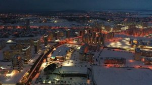 Обзорный вид Бреста ! Ночной  зимний город . #ВАСЬКАПИЛОТ