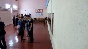 Kizomba class in dance studio DancA 28 11 13 разминка, шаги, связки