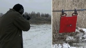 АКМ, СайгаМК03,Сайга 9 и Тигр 01 стрельба по гонгам из бронестали