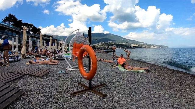 В Крыму нет туристов? Пустые пляжи в Крыму? Лучший пляж в Ялте