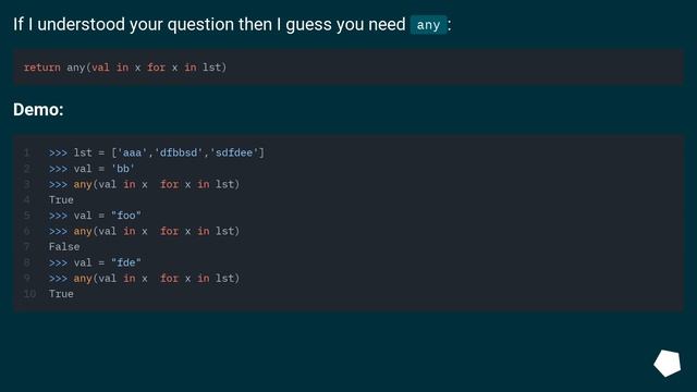 How do I check existence of a string in a list of strings, including substrings? смотреть онлайн