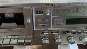 Редкий винтажный AM-FM стереомагнитофон Yorx R5285 -Гон-Конг-70-Х