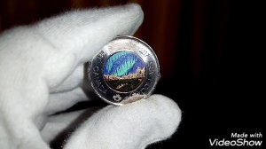 Монета Канады 2 доллара 2017 года / Two dollars Canada Northern Lights