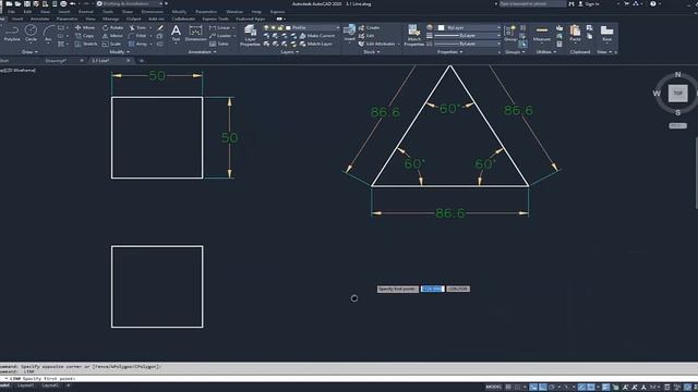 AutoCAD 2020 บทที่ 3.1 คำสั่ง line смотреть онлайн