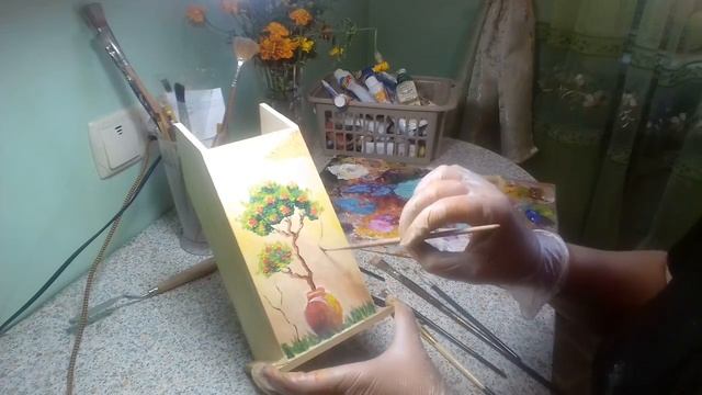 ? Как расписать чайный домик. Как нарисовать черепицу. смотреть онлайн