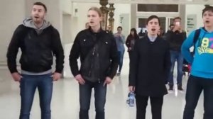 Распевка русского хора в Барселонском музее(завораживает)!Russian choir in the Barcelona Museum