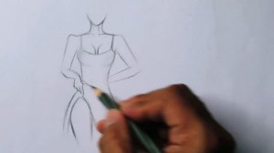 How to draw a female fashion figure Drawing fashion sketches & figures Draw Clothes Girl sketching