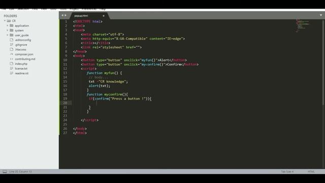 POPUP BOXES IN JAVASCRIPT - CONFIRM BOX IN JAVASCRIPT - PROMPT BOX IN JAVASCRIPT - JavaScript by CR