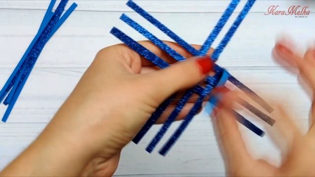 ❅ СНЕЖИНКА из глиттерного Фоамирана ❅ /Декор на НОВЫЙ ГОД