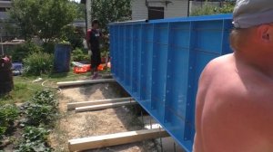 Полипропиленовый бассейн с римской лестницей