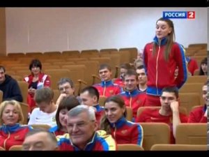 Встреча Виталия Мутко со сборной России по легкой атлетике в преддверии Чемпионата мира