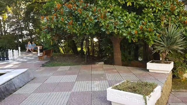 Санаторий "Тихий Дон" в Лазаревском. Территория, бассейны под открытым небом. Октябрь 2019