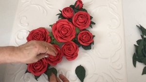 Один  из вариантов создания картины(цветы из фоамирана)