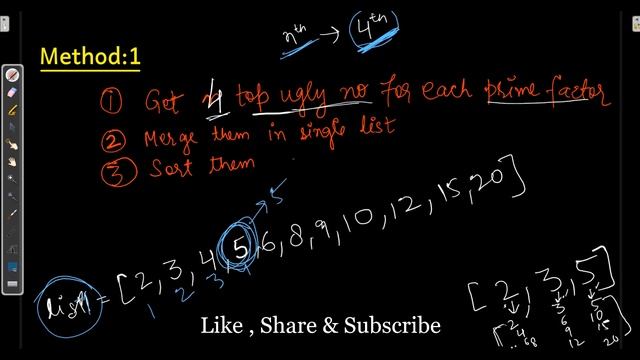 Ugly Number | Dynamic Programming | LEETCODE #263 , #264 смотреть онлайн