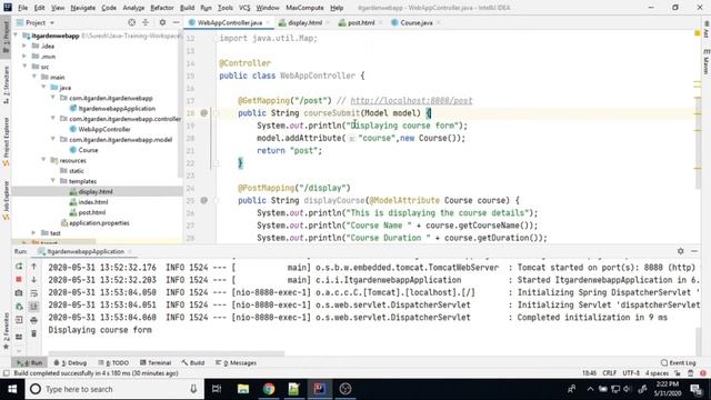 How to create a Web Application using Spring Boot and Thymeleaf  - Good Practical example Session8