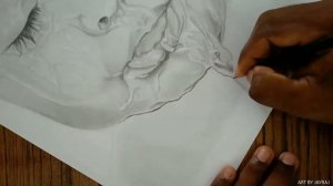 Water Effect | Realistic Portrait Drawing -  Pencil Sketch | Art by Jayraj