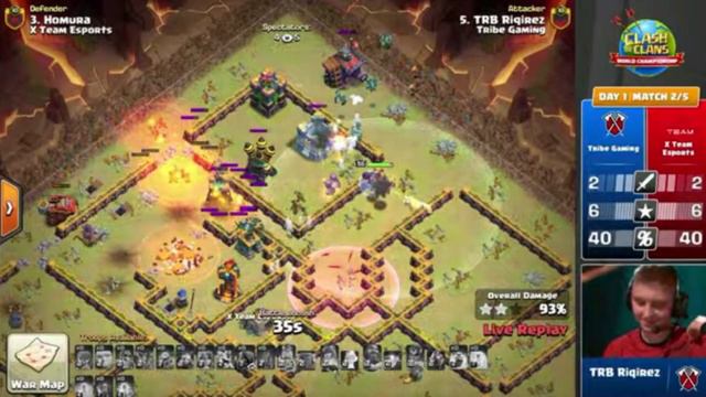 TRIBE GAMING VS X TEAM ESPORTS | WORLD CHAMPIONSHIP FINALS DAY 1 MATCH 2 2022 CLASH OF CLANS смотреть онлайн