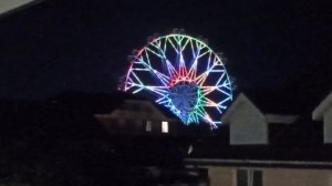 Иллюминация колеса обозрения в Лазаревском