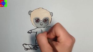 Юху из мультика Юху и его друзья. Раскраска для детей