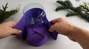 Рождественский сапог из пластиковой бутылки! Отличный подарок на Новый год и Рождество!