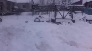 Чистим снег на тракторе т-25