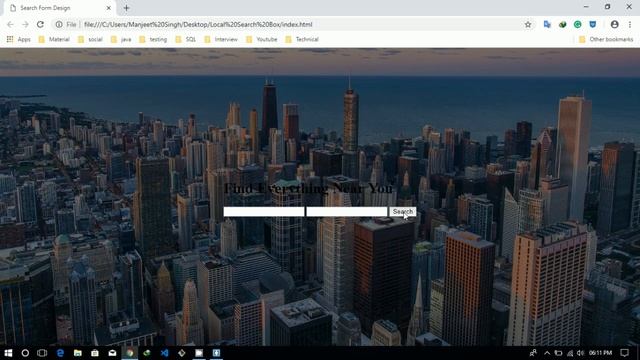 How To Make Search Box In Website Using HTML And CSS | Create Search Form In HTML CSS