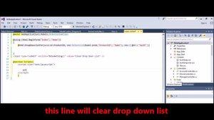 MVC -  jQuery -  How to clear empty drop down list using JavaScript