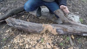 Нож Working knife wk-9 сталь х12мф Тест на древесине ( сухая яблоня)