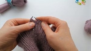 Самая простая шапка резинкой 1х1 из пуха норки