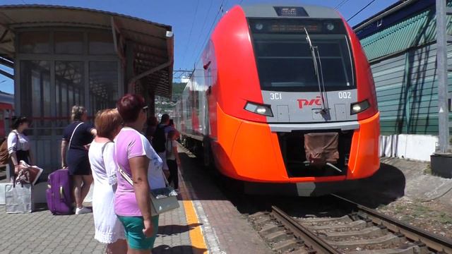 Электропоезд ЭС1-002 Ласточка сообщением Туапсе - Имеретинский Курот смотреть онлайн