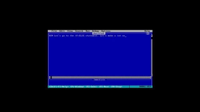 MS-DOS 6.22 VirtualBOX - QBasic Tutorial (BASIC Programming Language) #1