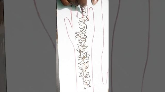 Lotus Arabic Mehndi Design ||Simple Arabic Mehndi ||How To Apply Arabic Mehndi #mhndibykajal #short