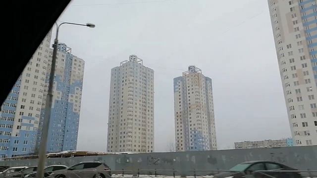 Красота Зимнего леса из окна машины. Ч.1-поехали в Пермь за грунтом и горшками для рассадного сезон