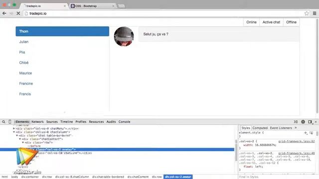 Bootstrap 3 : Intégration de chat, flux social et espace de galerie - trailer | video2brain.com смотреть онлайн