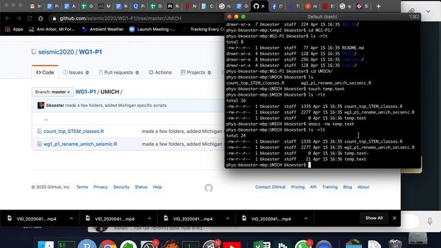 Usage of the command line interface in a SEISMIC Github repository