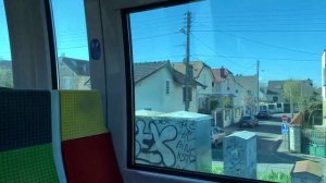Звук французской электрички внутри вагона, шум едущего поезда