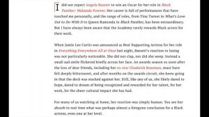Angela Bassett Loses Oscars 2023. Sore Loser, Racist Or Overblown?