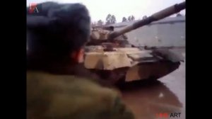 TANK T80 makes HANDBRAKE U- TURN DRIFTING, police turn . Полицейский разворот танка Т80