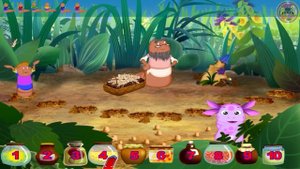 Игра Лунтик. Подготовка к школе. Кормим червячков.