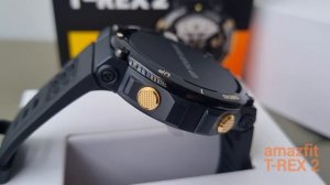 amazfit T-Rex 2 in astro black - gold color