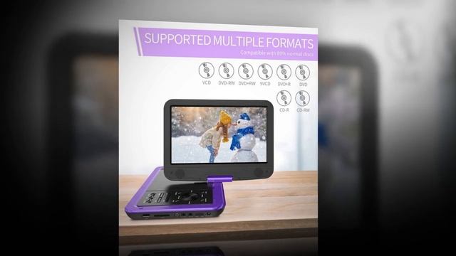 COOAU 12.5" Portable DVD Player 10.5" Swivel Screen | BEST Portable DVD Player For Kids | 2019 смотреть онлайн