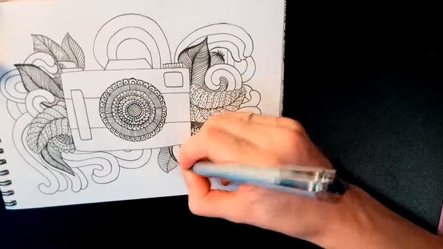 Drawing doodle camera instagram / Рисуем дудл фотоаппарат смотреть онлайн